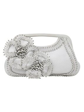 Isabella Fiore Leather Clutch Floral Bag